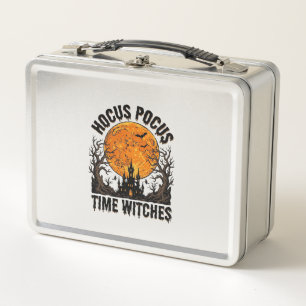 Hocus Pocus Time Witches Vintage Halloween Shirt D Metal Lunch Box