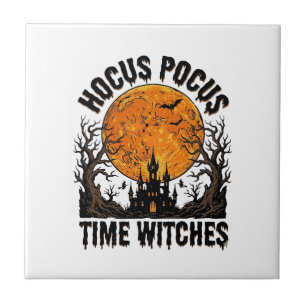 Hocus Pocus Time Witches Vintage Halloween Shirt D Tile