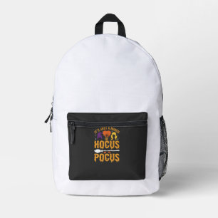 Hocus Pocus Witch Halloween Vector Design Printed Backpack