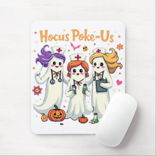 Hocus-Poke Us Nursing Spooky Halloween Ghost  Mouse Pad