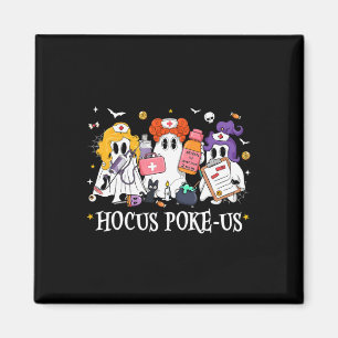 Hocus Poke-us Witch Nurse Funny Halloween Spooky H Magnet