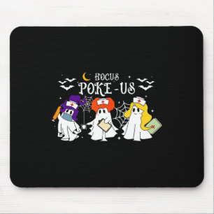 Hocus Poke-us Witch Nurse Halloween Medical Lab Te Mouse Pad