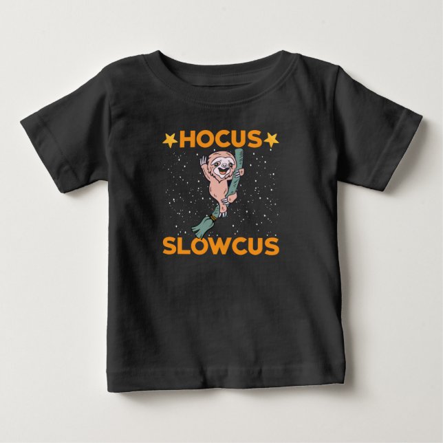 Hocus Slowcus Halloween Sloth Baby T-Shirt (Front)
