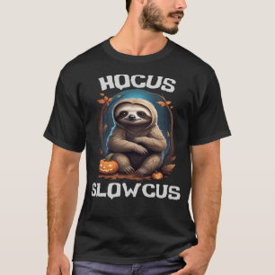 Hocus Slowcus Sloth lovers Halloween costume tee E