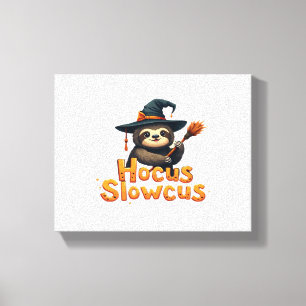 Hocus Slowcus Sloth lovers Halloween costume tee E Canvas Print
