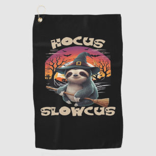 Hocus Slowcus Sloth lovers Halloween costume tee E Golf Towel