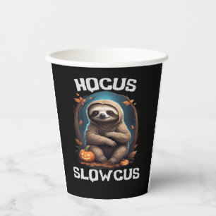 Hocus Slowcus Sloth lovers Halloween costume tee E Paper Cups