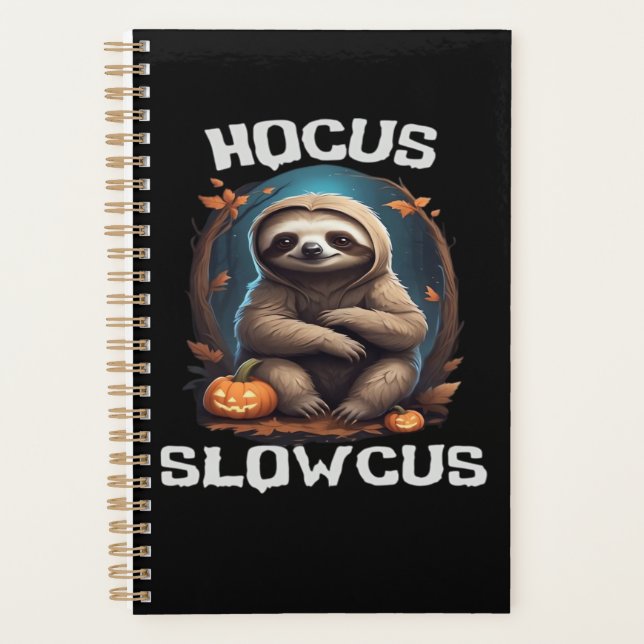 Hocus Slowcus Sloth lovers Halloween costume tee E Planner (Front)