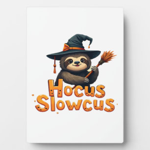 Hocus Slowcus Sloth lovers Halloween costume tee E Plaque