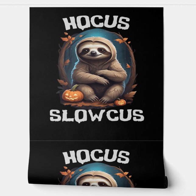Hocus Slowcus Sloth lovers Halloween costume tee E Wallpaper (Unrolling)