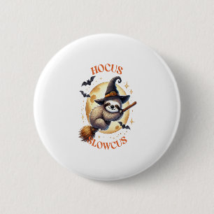 Hocus Slowcus Witch Sloth 6 Cm Round Badge