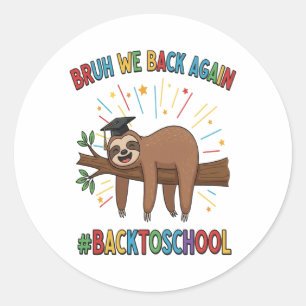 Hocus Slowcus Witch Sloth Classic Round Sticker