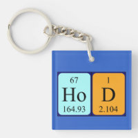 HoD periodic table word keyring