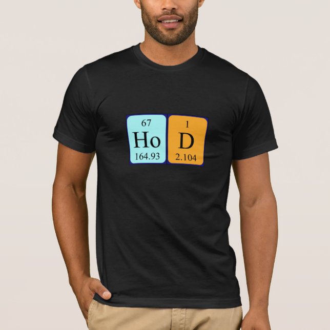 HoD periodic table word shirt (Front)
