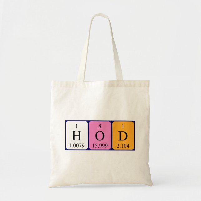 HoD periodic table word tote bag (Front)