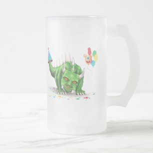 Hodag Celebration with Cake Frosted Glass Beer Mug