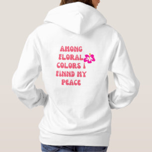 Hoddie with rosy motivating phrase hoodie