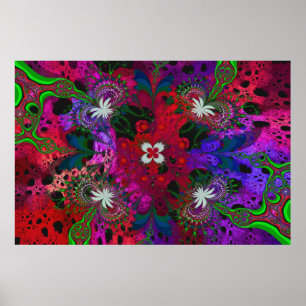 Hodge Podge Floral Abstract Poster