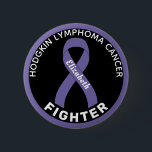 Hodgkin Lymphoma Fighter Ribbon Black Button<br><div class="desc">Hodgkin Lymphoma Fighter Ribbon Black Button for awareness and support for people fighting hodgkin lymphoma cancer.</div>