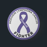 Hodgkin Lymphoma Fighter Ribbon White Button<br><div class="desc">Hodgkin Lymphoma Fighter Ribbon White Button for awareness and support for people fighting hodgkin lymphoma cancer.</div>