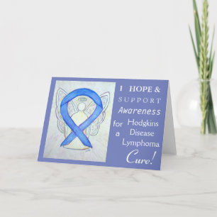 Hodgkins Disease Lymphoma Ribbon Greeting Card