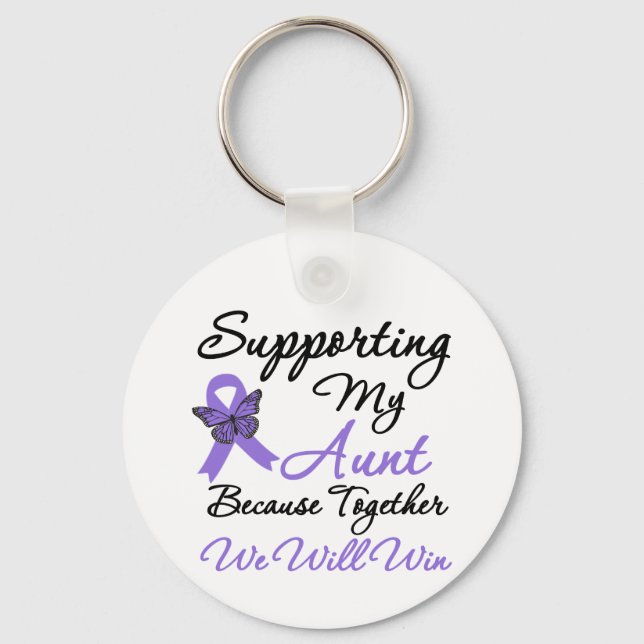 Hodgkin's Disease Supporting Aunt Key Ring (Front)