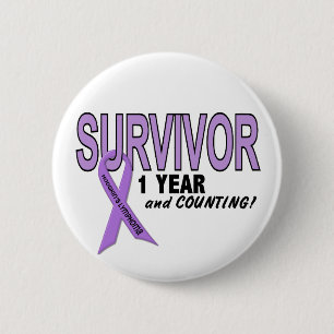 Hodgkins Lymphoma 1 Year Survivor 6 Cm Round Badge