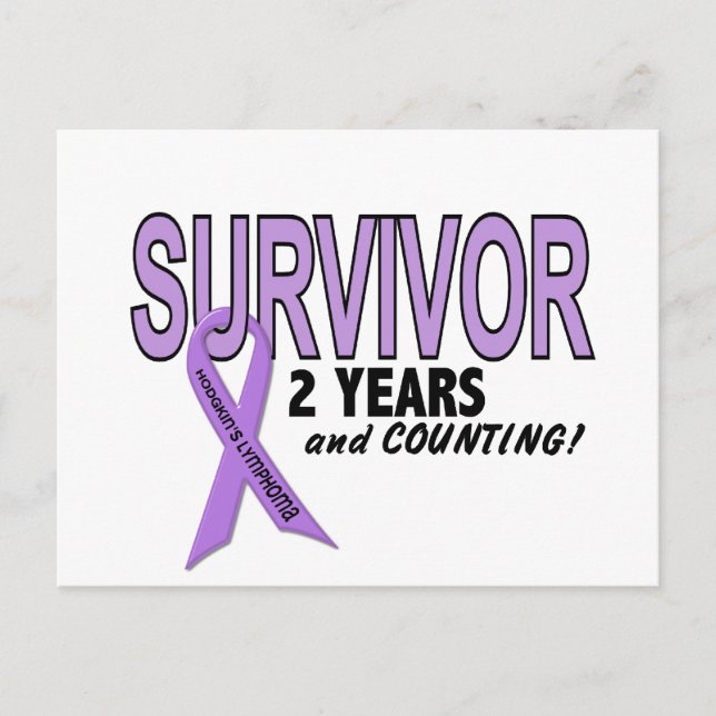 Hodgkins Lymphoma 2 Year Survivor Postcard (Front)