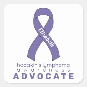 Hodgkin's Lymphoma Advocate White Square Sticker