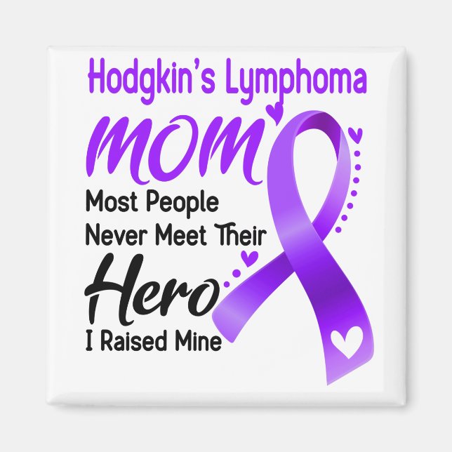 Hodgkin's Lymphoma Awareness Month Ribbon Gifts Magnet (Front)