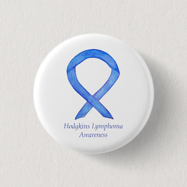 Hodgkins Lymphoma Awareness Ribbon Custom HL Pins (Front)