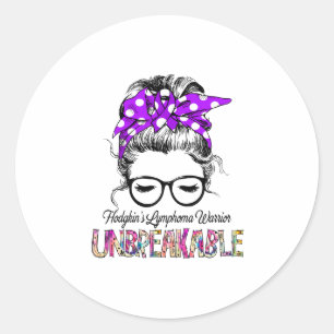 Hodgkin's Lymphoma Awareness Ribbon Support Gifts Classic Round Sticker