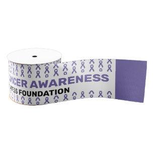Hodgkin's Lymphoma Cancer Awareness Pattern Ribbon Grosgrain Ribbon