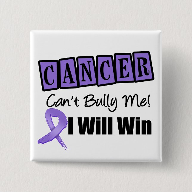 Hodgkins Lymphoma Cant Bully Me I Will Win 15 Cm Square Badge (Front)