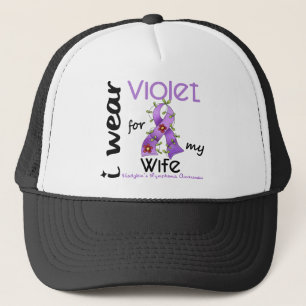 Hodgkins Lymphoma I Wear Violet For My Wife 43 Trucker Hat