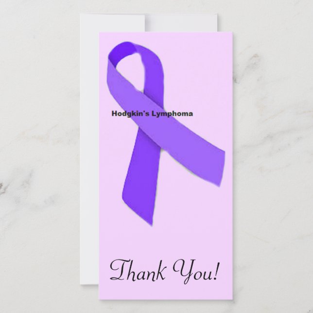 Hodgkin's Lymphoma Thank You Card (Front)