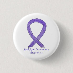 Hodgkins Lymphoma Violet Ribbon Custom Art Pins