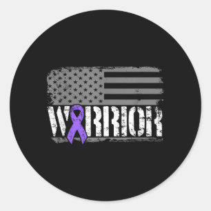 Hodgkins Lymphoma Warrior Awareness - Aaamerican Classic Round Sticker