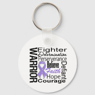 Hodgkins Lymphoma Warrior Collage Key Ring