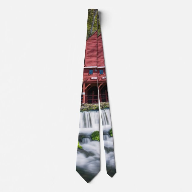 Hodgson Water Mill Landscape Neck Tie (Front)