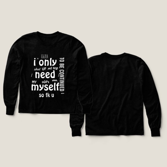 hodie with a small text to read  (Design Front & Back)