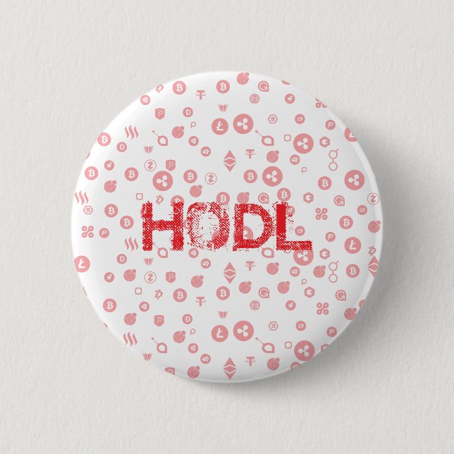 HODL 6 CM ROUND BADGE (Front)