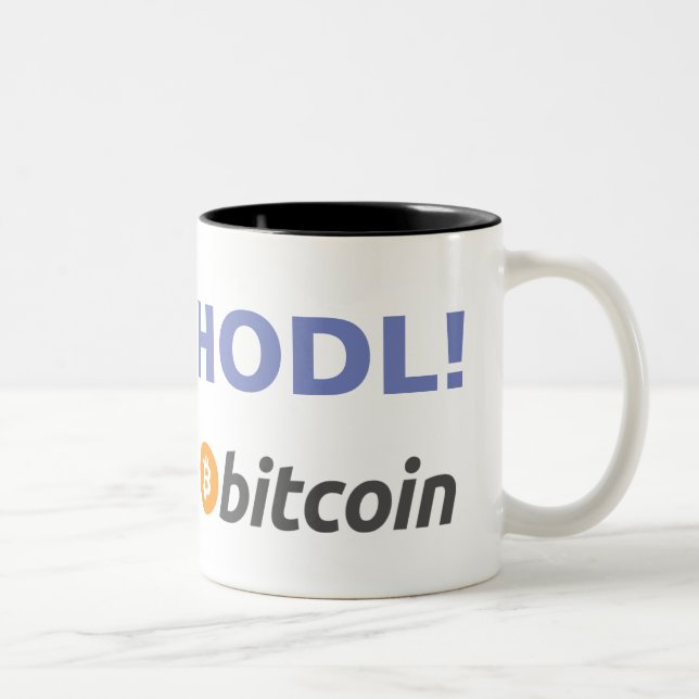 HODL! Bitcoin Two-tone Mug (Right)