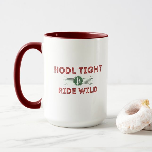 HODL Crypto Investor Funny Mug (With Donut)