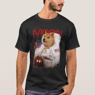 HODL DOGE To The Moon Astronaut DOGE Crypto Meme D T-Shirt