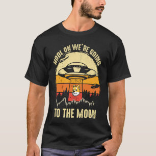 HODL On To The Moon Cryptocurrency Crypto Dogecoi T-Shirt