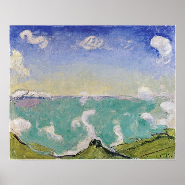 Hodler - Caux Landscape With Rising Clouds 1917 Poster (Front)