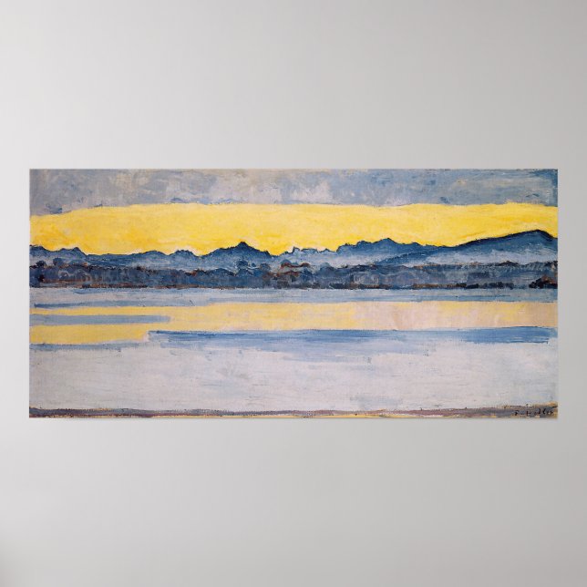 Hodler - Lake Geneva With Mont Blanc In The Dawn … Poster (Front)