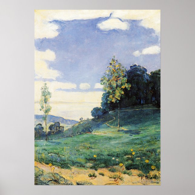 Hodler - Landscape With Two Small Trees 1893 Poster (Front)