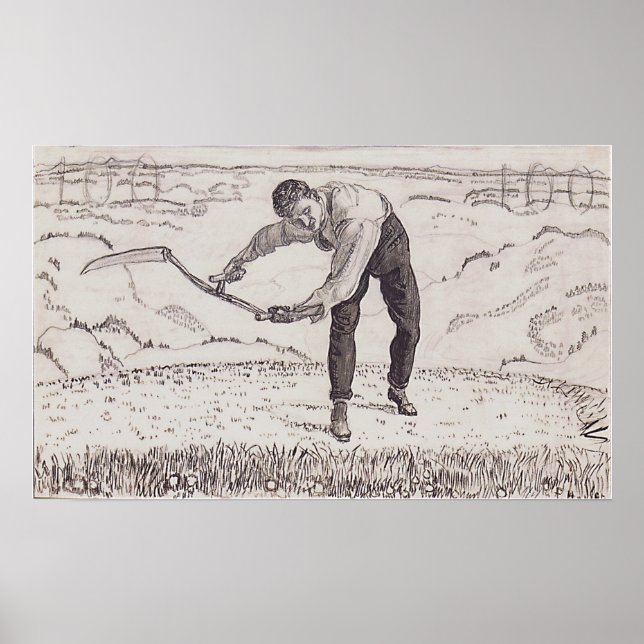 Hodler - The Working Mower 1909 Poster (Front)